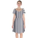 Barcode Pattern Short Sleeve Bardot Dress View1