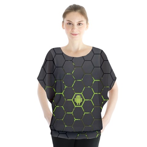 Green Android Honeycomb Gree Blouse by BangZart