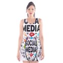 Social Media Computer Internet Typography Text Poster Scoop Neck Skater Dress View1