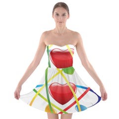 Love Strapless Bra Top Dress by BangZart