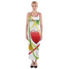 Love Fitted Maxi Dress by BangZart