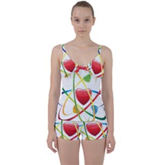 Love Tie Front Two Piece Tankini by BangZart