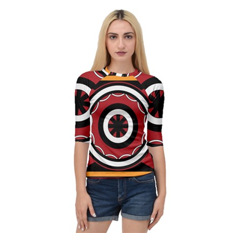 Toraja Pattern Pa barre Allo Quarter Sleeve Tee by BangZart