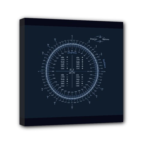 Minimalistic Knowledge Mathematics Trigonometry Mini Canvas 6  X 6  by BangZart