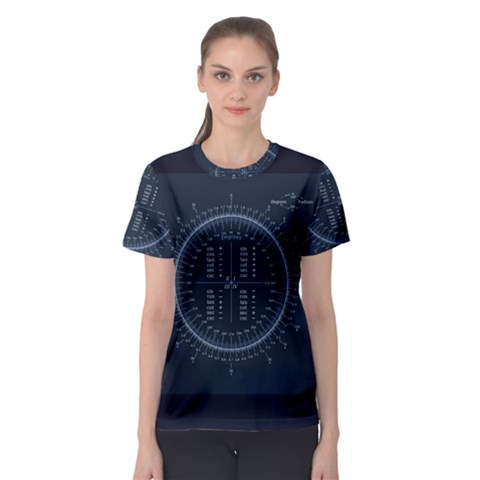 Minimalistic Knowledge Mathematics Trigonometry Women s Sport Mesh Tee by BangZart