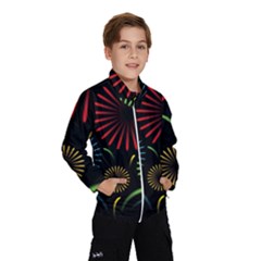 Fireworks With Star Vector Wind Breaker (kids) by BangZart