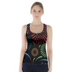 Fireworks With Star Vector Racer Back Sports Top by BangZart