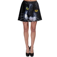 Face Black Cat Skater Skirt by BangZart