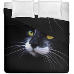 Face Black Cat Duvet Cover Double Side (king Size) by BangZart