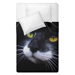 Face Black Cat Duvet Cover Double Side (single Size) by BangZart