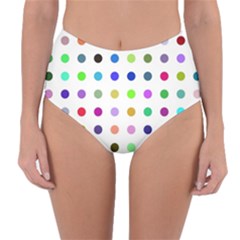 Circle Pattern Reversible High-waist Bikini Bottoms