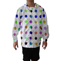 Circle Pattern Hooded Wind Breaker (kids) by BangZart