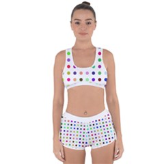 Circle Pattern Racerback Boyleg Bikini Set by BangZart