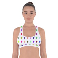 Circle Pattern Cross Back Sports Bra