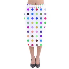 Circle Pattern Velvet Midi Pencil Skirt by BangZart