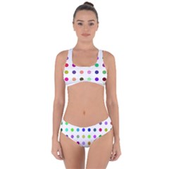 Circle Pattern Criss Cross Bikini Set