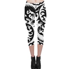 Ying Yang Tattoo Capri Leggings  by BangZart