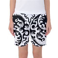 Ying Yang Tattoo Women s Basketball Shorts by BangZart