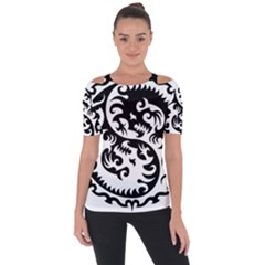 Ying Yang Tattoo Short Sleeve Top