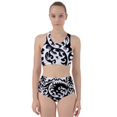 Ying Yang Tattoo Bikini Swimsuit Spa Swimsuit 