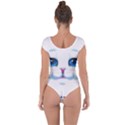 Cute White Cat Blue Eyes Face Short Sleeve Leotard  View2