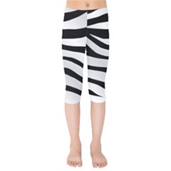 White Tiger Skin Kids  Capri Leggings 