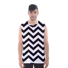 Black And White Chevron Men s Basketball Tank Top by BangZart