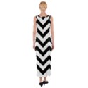 Black And White Chevron Fitted Maxi Dress View2