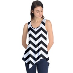 Black And White Chevron Sleeveless Tunic by BangZart