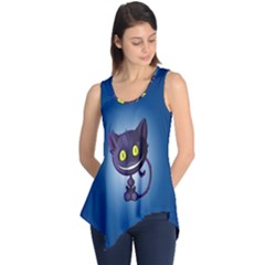 Funny Cute Cat Sleeveless Tunic by BangZart