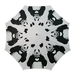 Panda Love Heart Golf Umbrellas