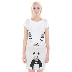 Panda Love Heart Braces Suspender Skirt by BangZart