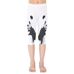 Panda Love Heart Kids  Capri Leggings 