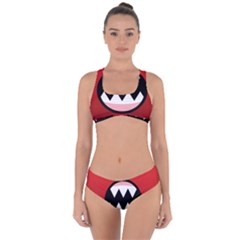 Funny Angry Criss Cross Bikini Set