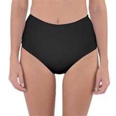 Black Reversible High-waist Bikini Bottoms