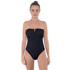 Black Tie Back One Piece Swimsuit