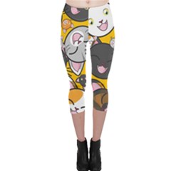 Cats Cute Kitty Kitties Kitten Capri Leggings  by BangZart