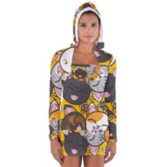 Cats Cute Kitty Kitties Kitten Long Sleeve Hooded T-shirt by BangZart