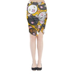 Cats Cute Kitty Kitties Kitten Midi Wrap Pencil Skirt by BangZart