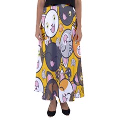 Cats Cute Kitty Kitties Kitten Flared Maxi Skirt