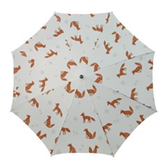 Fox Animal Wild Pattern Golf Umbrellas by BangZart