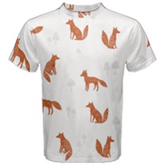 Fox Animal Wild Pattern Men s Cotton Tee by BangZart