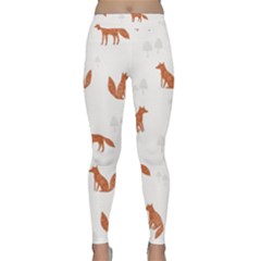 Fox Animal Wild Pattern Classic Yoga Leggings by BangZart