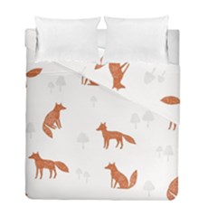 Fox Animal Wild Pattern Duvet Cover Double Side (full/ Double Size) by BangZart