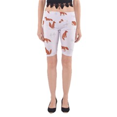 Fox Animal Wild Pattern Yoga Cropped Leggings by BangZart