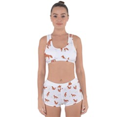 Fox Animal Wild Pattern Racerback Boyleg Bikini Set