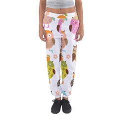 Cute Owls Pattern Women s Jogger Sweatpants by BangZart