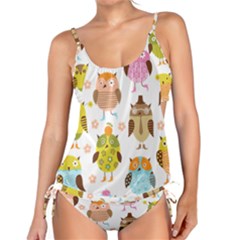 Cute Owls Pattern Tankini Set by BangZart