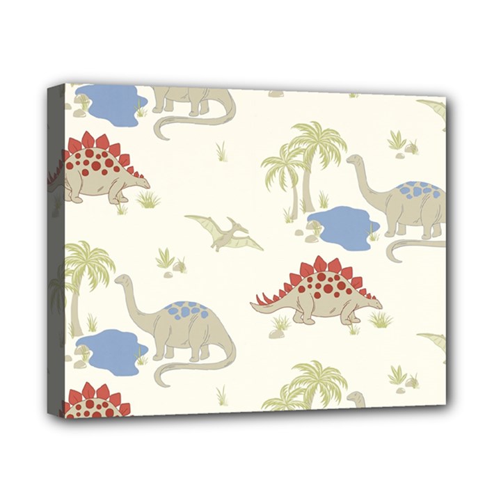 Dinosaur Art Pattern Canvas 10  x 8 