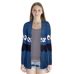 Funny Face Drape Collar Cardigan by BangZart